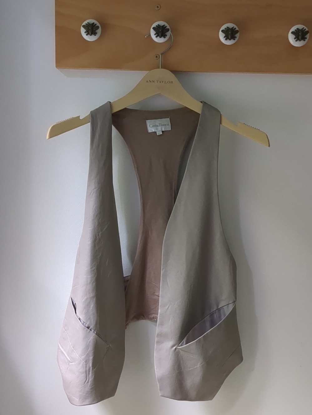 Costa Blanca Small Neutral Taupe Open Vest